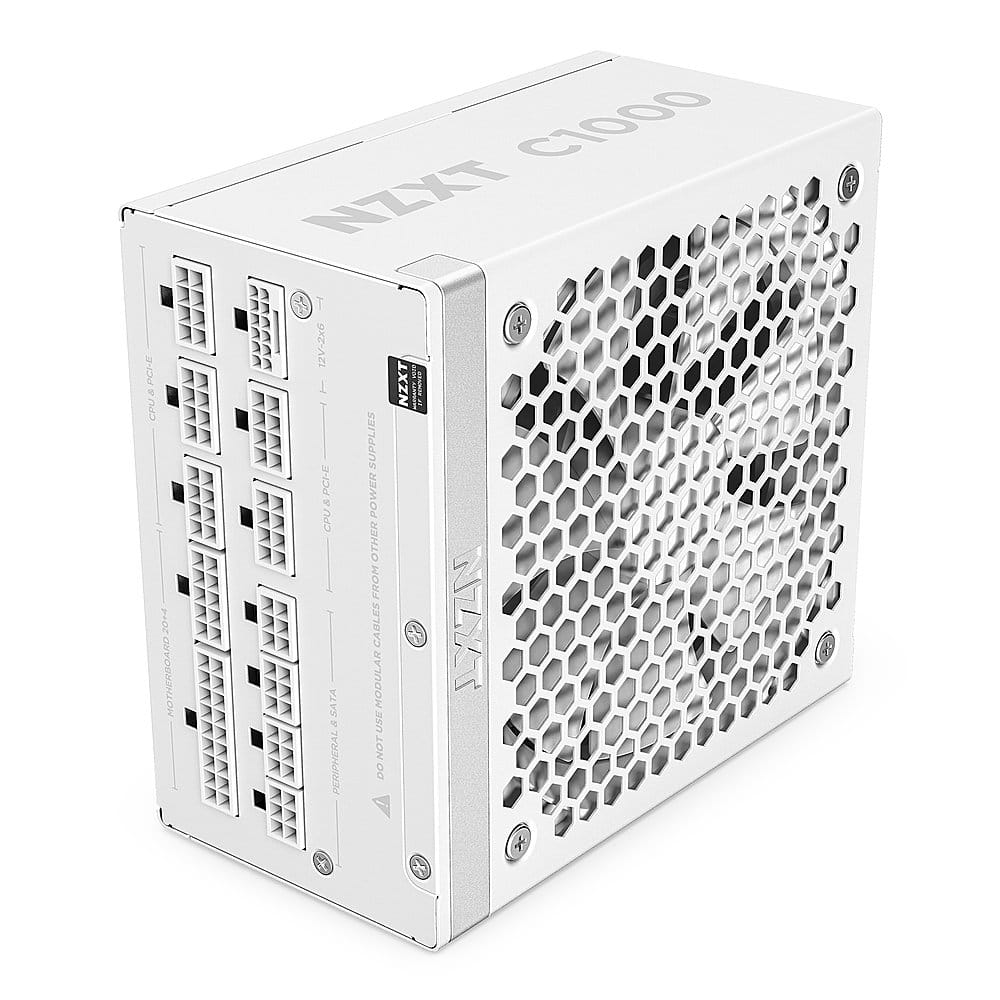 NZXT - C 1000W ATX 3.1 80 Plus Gold Fully Modular Power Supply - White product image