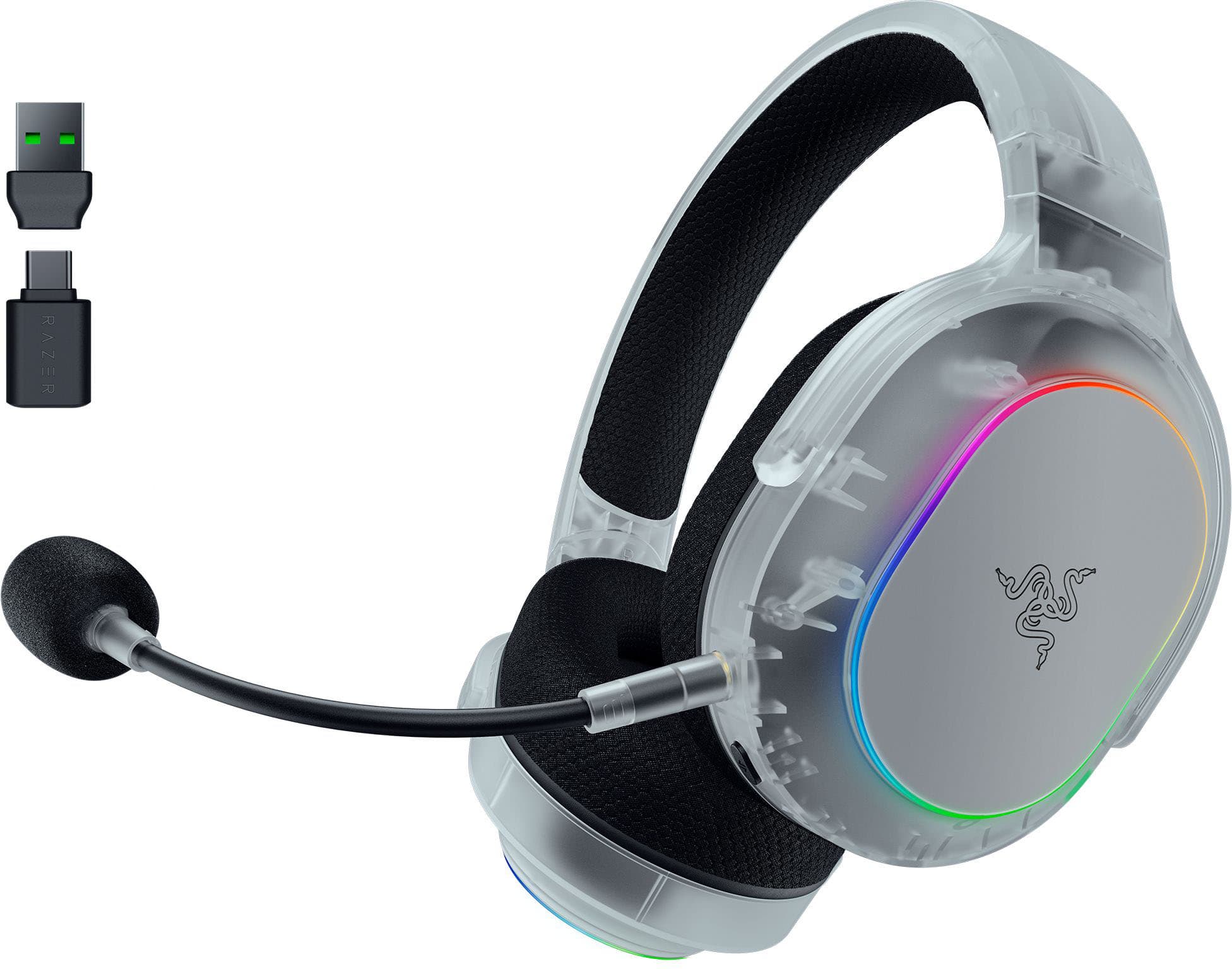 Razer - Barracuda X Chroma Bluetooth Wireless Over-the-Ear Gaming Headset for PC, Mac, Playstation, Switch, Steam Deck, Mobi…