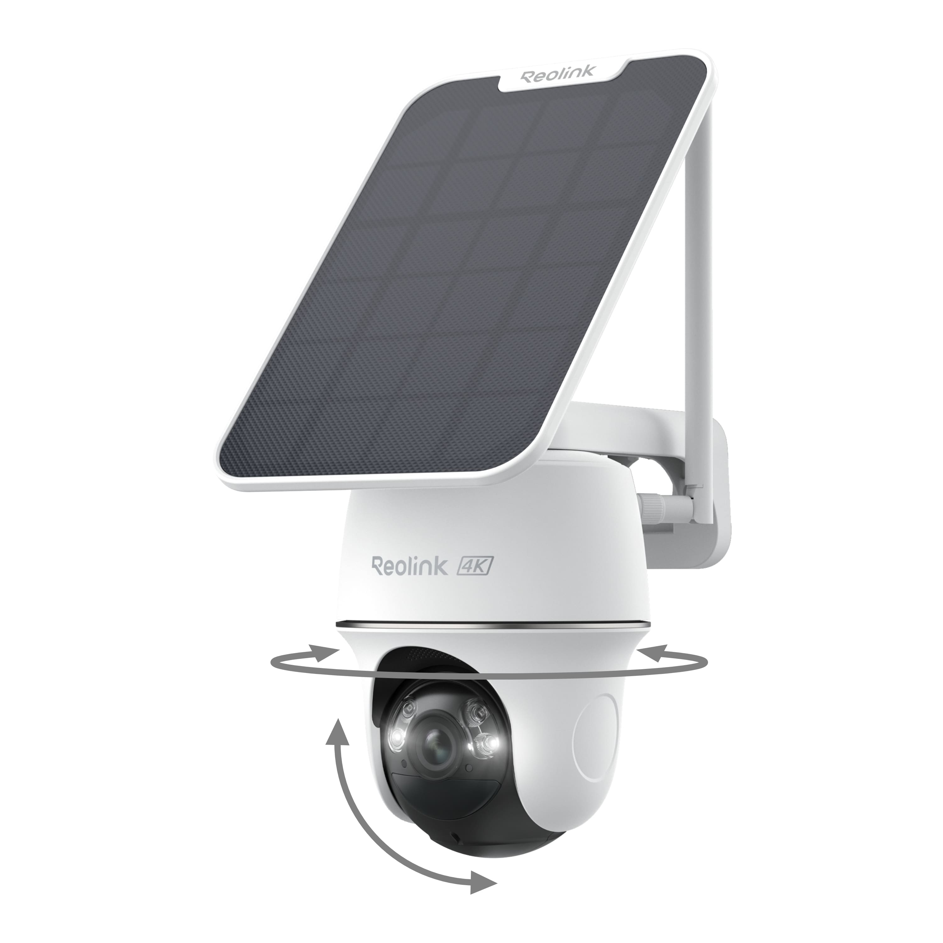 Reolink - Argus Series B440 4K 8MP Solar Home Security Camera Outdoor Wireless Wi - Fi with Auto-Tracking Pan Tilt - White p…