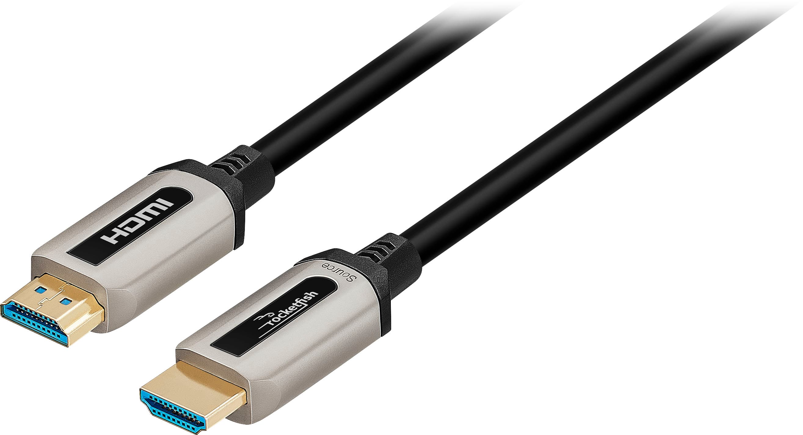 Rocketfish™ - 50' 4K UltraHD In-Wall Rated Fiber Optic HDMI Cable with HDR Support - Black product image