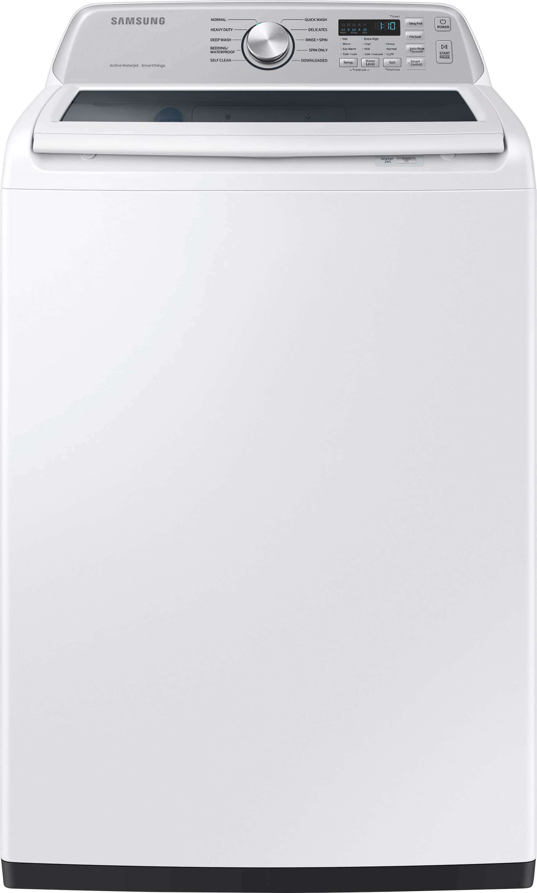 Samsung - 4.6 Cu. Ft. High-Efficiency Smart Top Load Washer with ActiveWave Agitator - Black product image