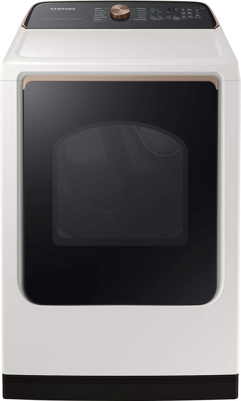 Samsung - 7.4 Cu. Ft. Smart Gas Dryer with Steam and Sensor Dry - Ivory product image