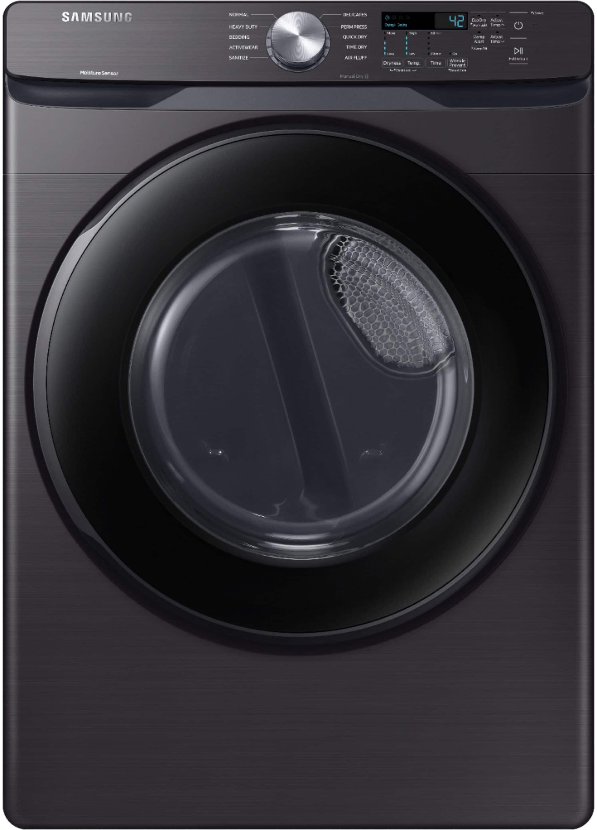 Samsung - 7.5 Cu. Ft. Stackable Gas Dryer with Sensor Dry - Black Stainless Steel product image