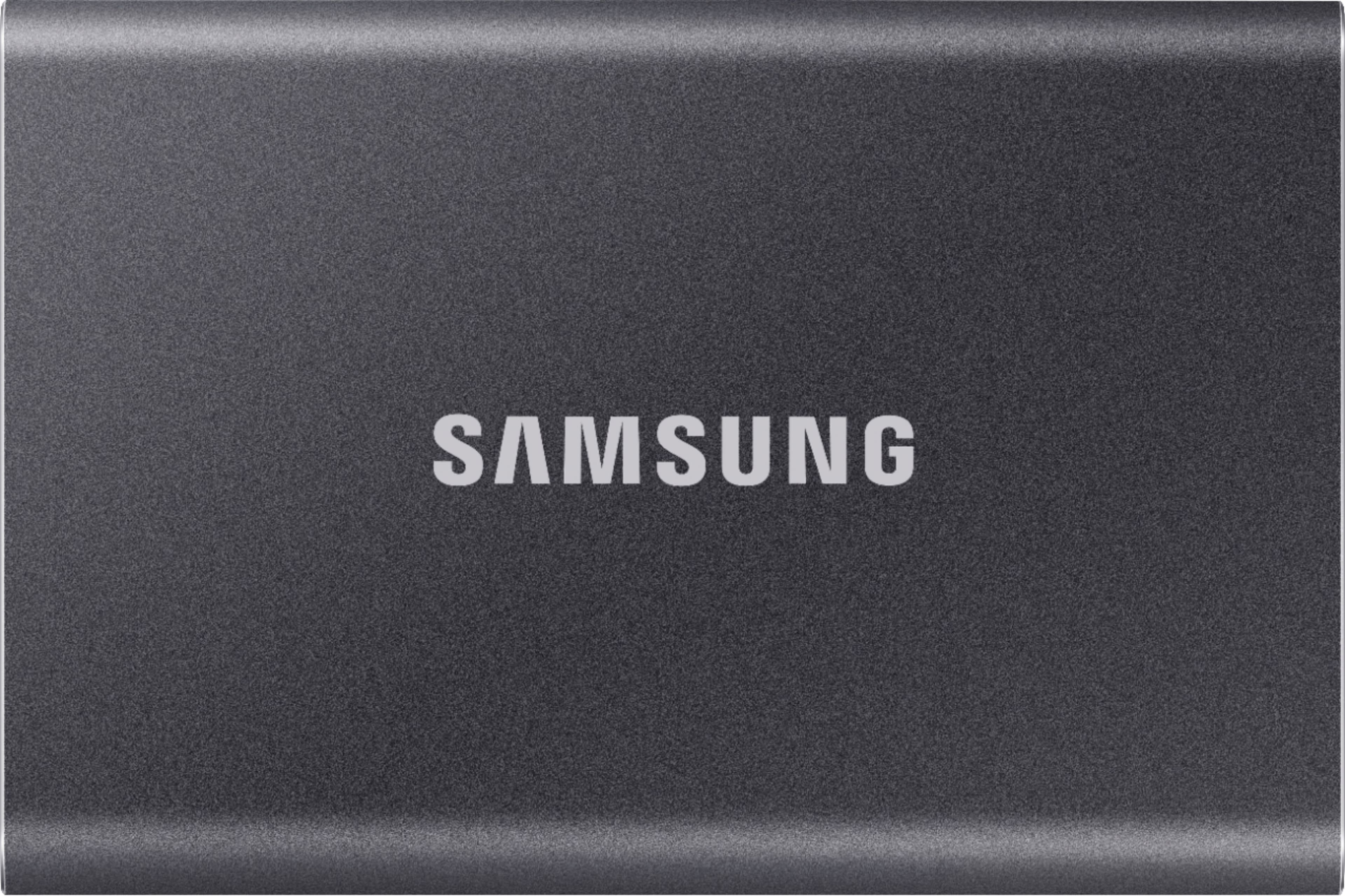 Samsung - Geek Squad Certified Refurbished T7 1TB External USB 3.2 Gen 2 Portable SSD with Hardware Encryption - Titan Gray…