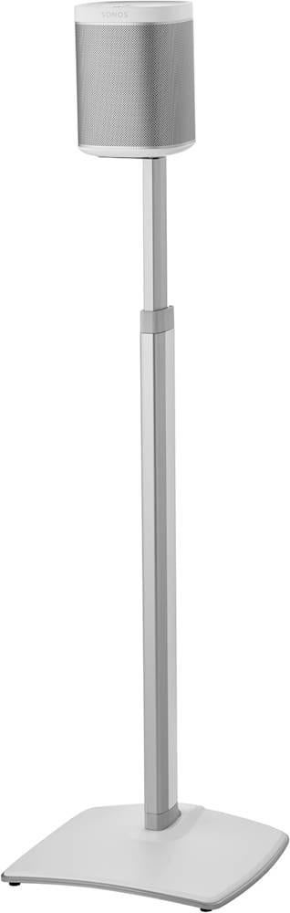 Sanus - 30" to 42" Adjustable Height Speaker Stand for Sonos One, Sonos One SL, PLAY:1 and PLAY:3 Speakers - White product i…