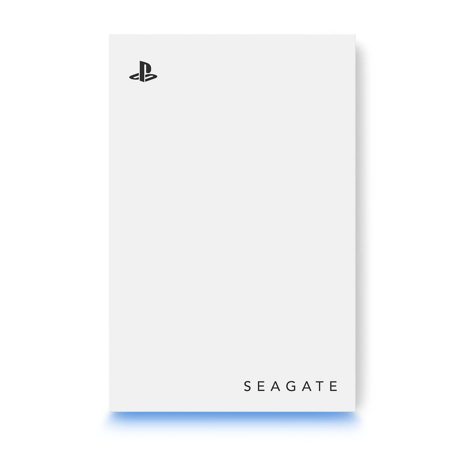 Seagate - Game Drive for PlayStation Consoles 5TB External USB 3.2 Gen 1 Portable Hard Drive with Blue LED Lighting - White…