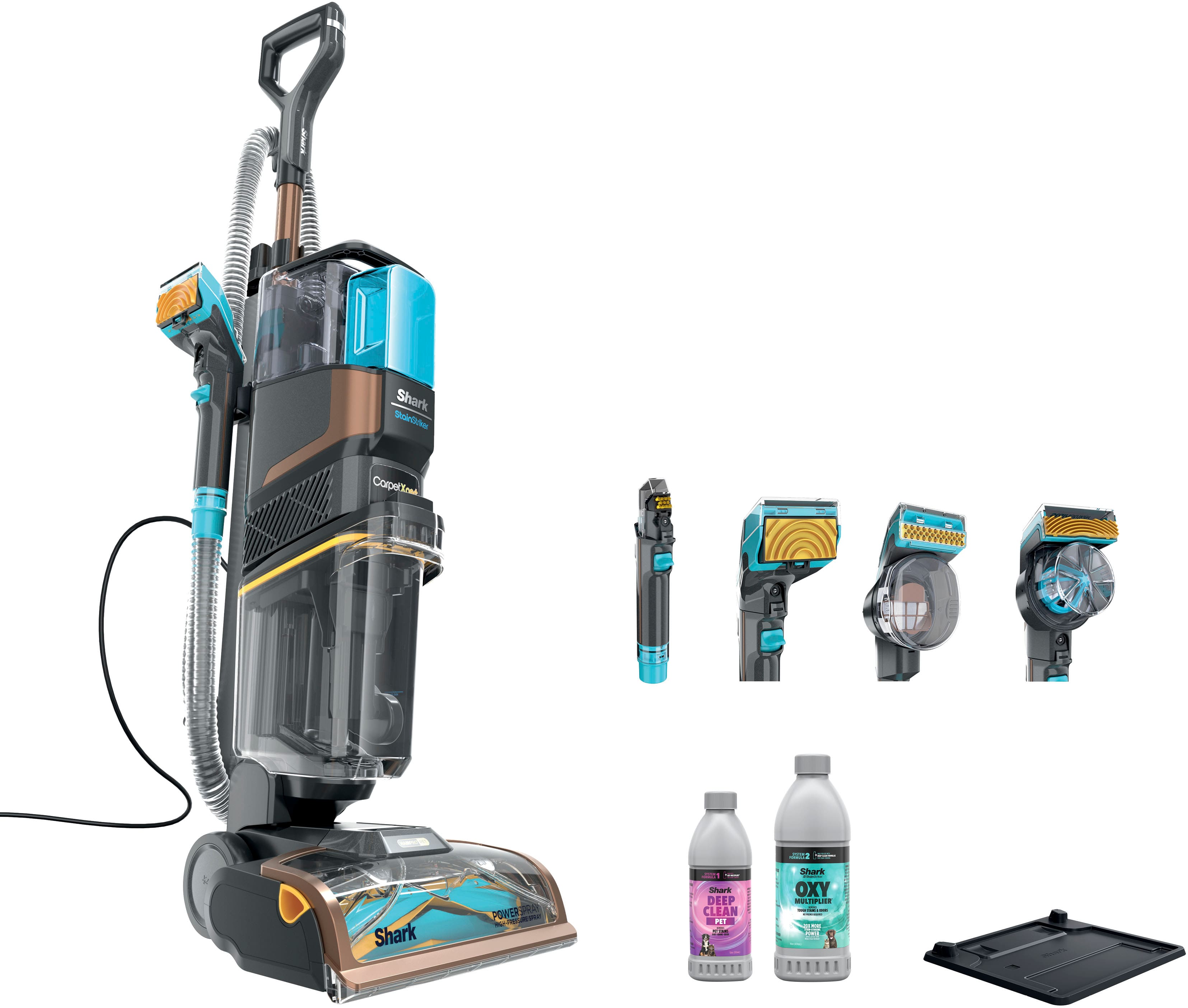 Shark - CarpetXpert HairPro Pet with StainStriker, Corded Upright Deep Carpet, Rug & Upholstery Cleaner, Pet Stain Remover -…