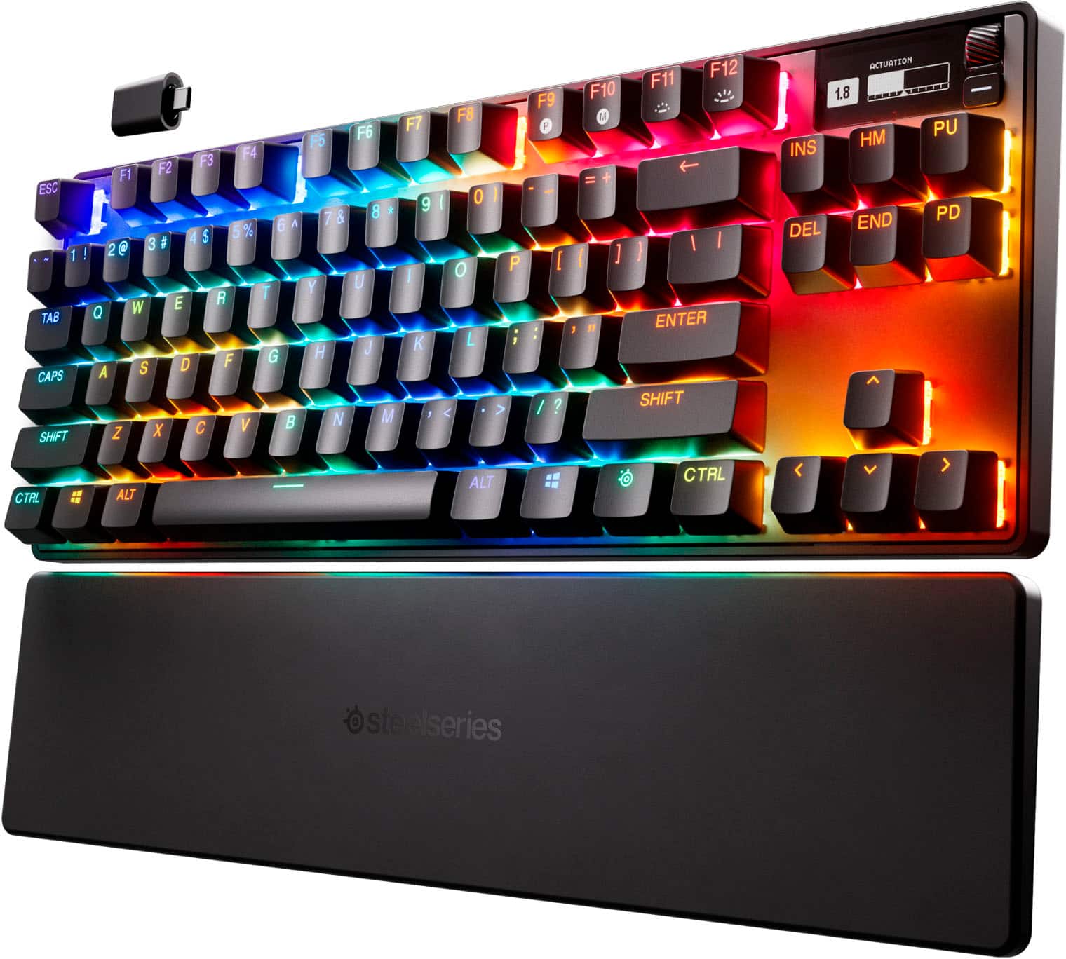 SteelSeries - Apex Pro TKL V2 Wireless Mechanical OmniPoint Adjustable HyperMagnetic Gaming Keyboard with Rapid Tap - Black…