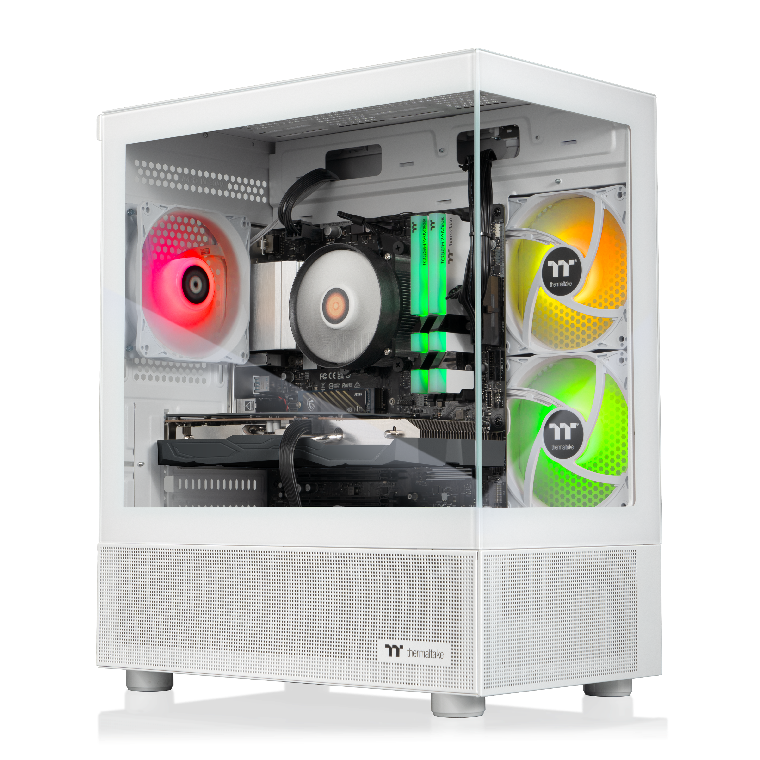 Thermaltake - LCGS Vista R66 Gaming Desktop AMD Ryzen 5 5600 2024, 16GB RGB Memory, AMD Radeon RX 6600, 1TB NVMe M.2, Wifi -…