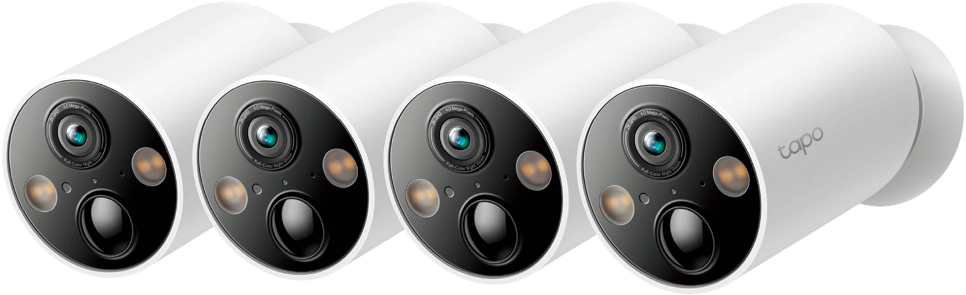 TP-Link - Tapo Wire-Free Indoor/Outdoor Cameras with up to 300 days of Battery Life and Magnetic Base (4-Pack) - No Monthly…