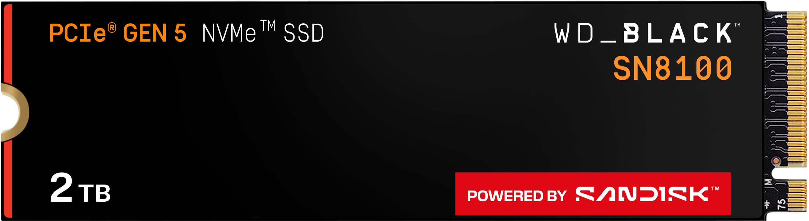 WD - BLACK SN8100 2TB Non-Heatsink Internal SSD Gen 5x4 NVMe product image