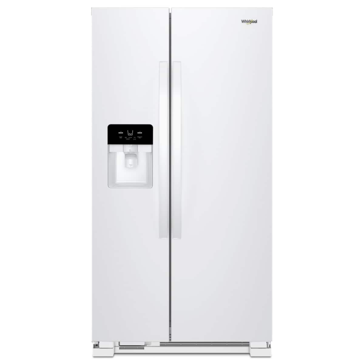 Whirlpool - 25 Cu. Ft. Side-by-Side Refrigerator with Frameless Glass Shelves - White product image