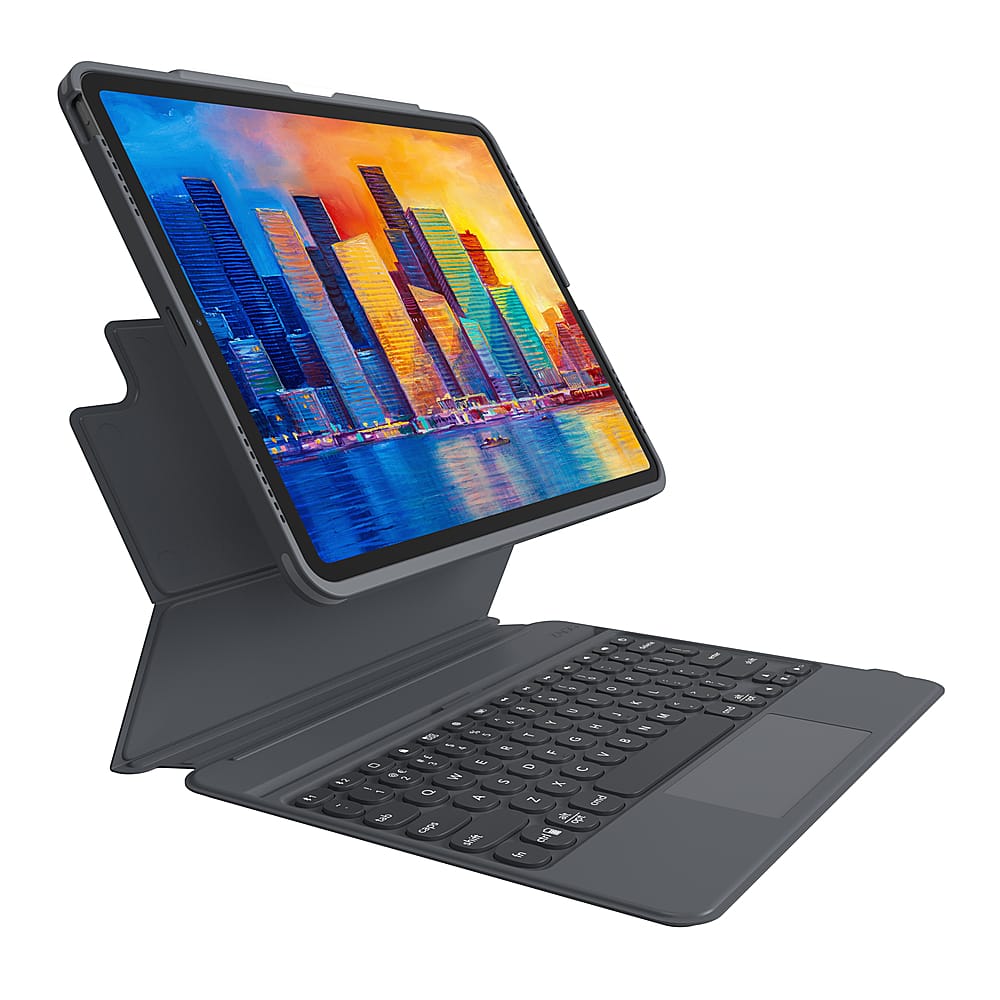 ZAGG - Pro Keys with Trackpad Wireless Keyboard & Case for Apple iPad Air 13" (M2, M3), iPad Pro 12.9" (Gen 6, 5, 4, 3) - Bl…