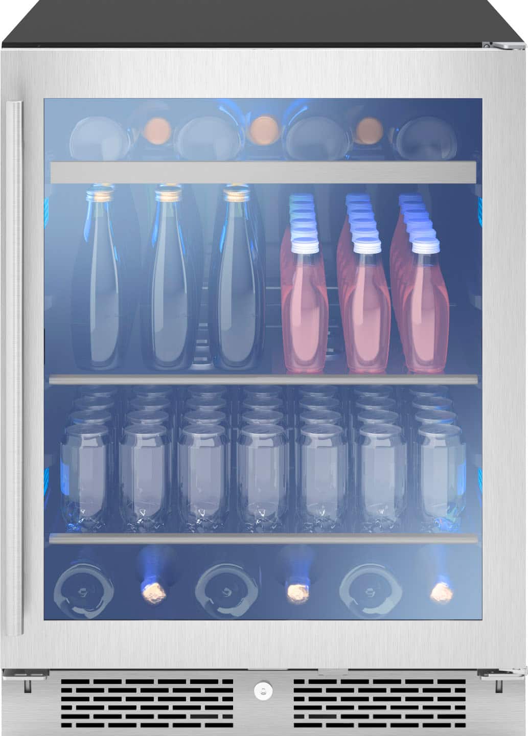 Zephyr - Presrv 24 in. 7-Bottle and 112 Can ADA Single Zone Beverage Cooler - Stainless Steel product image